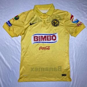 Authentic Nike Club America 2014 2015 Home Soccer Football Jersey Men Size SMALL